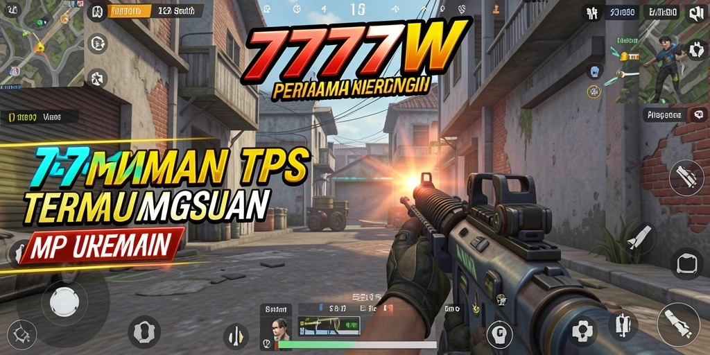 Tampilan permainan TPS yang mendebarkan di 7777W.