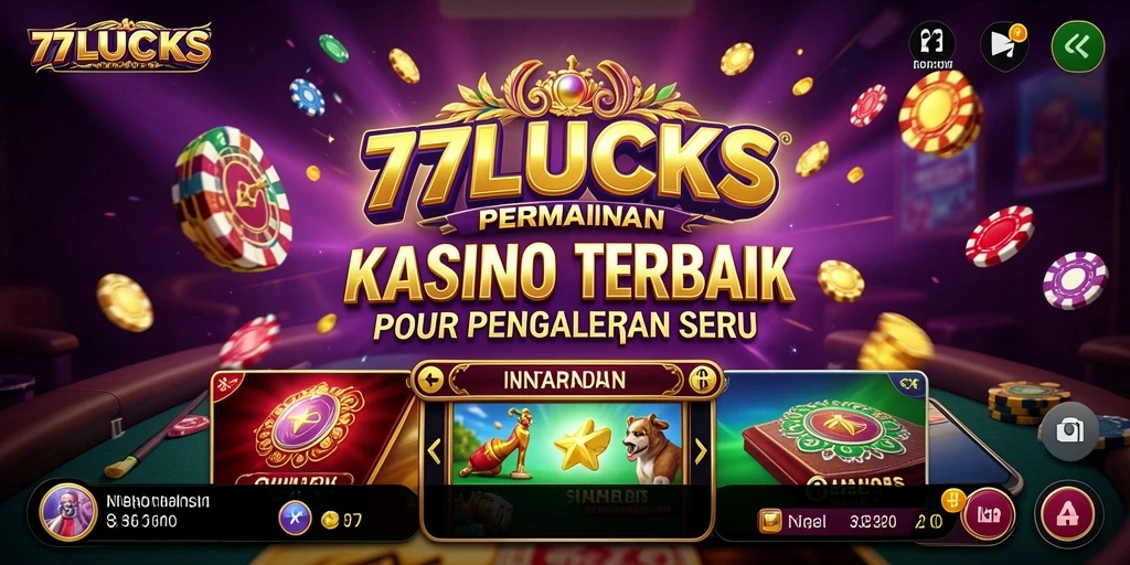 Tampilan gameplay slot 77LUCKS yang menarik dan seru.