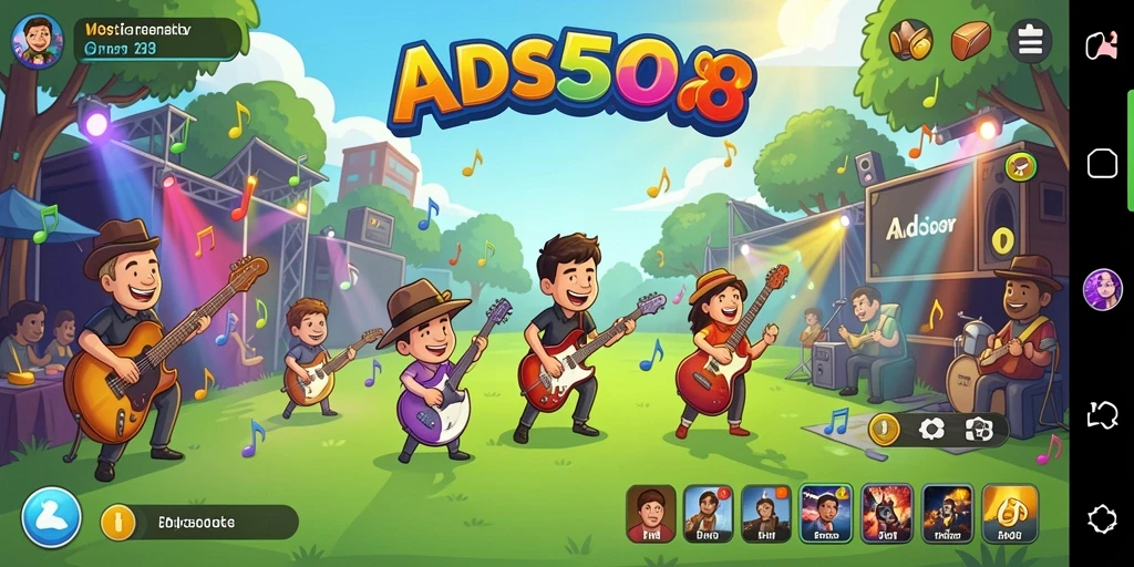 Tampilan gameplay ADS508 yang penuh warna dan interaktif.