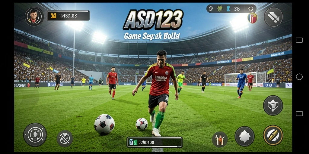 Tampilan gameplay ASD123 dengan aksi sepak bola yang mendebarkan.