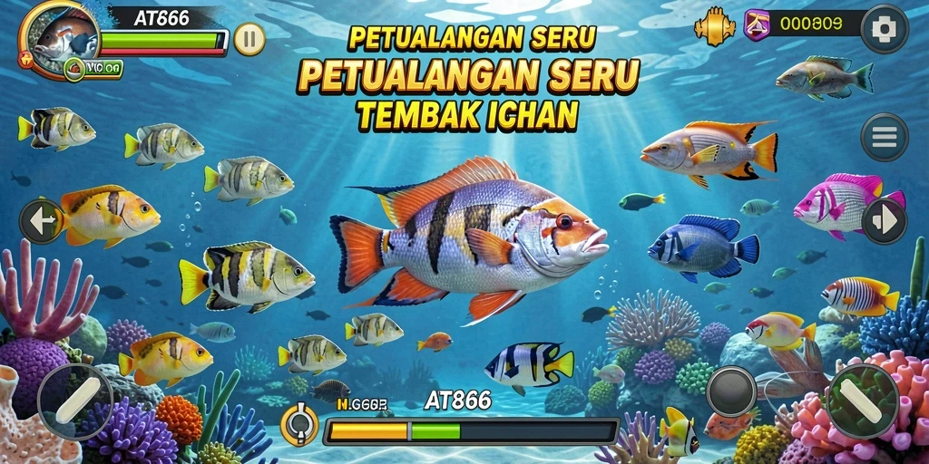 Gameplay seru Tembak Ikan di AT866 dengan grafis menarik.