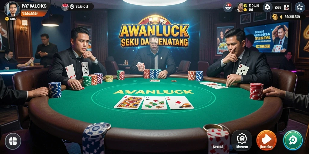 Tampilan gameplay seru dari AWANLUCK yang menghadirkan Poker mendebarkan.
