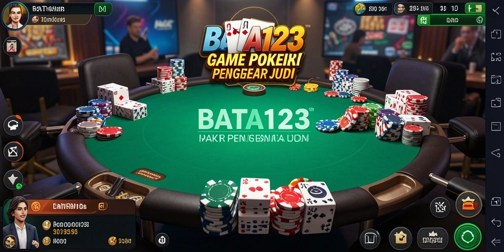 Gameplay seru poker di BATA123, gambaran interaksi pemain.