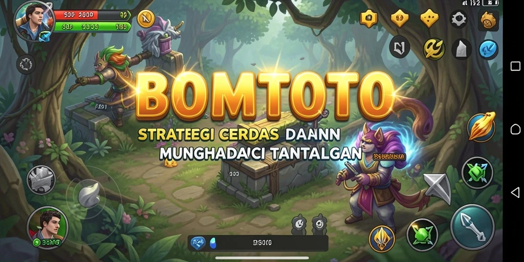Tangkapan layar utama BOMTOTO menampilkan gameplay strategi yang menarik.