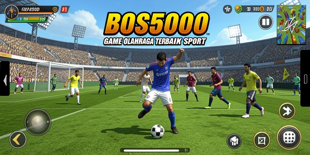 Screenshot gameplay BOS5000 menampilkan aksi olahraga yang mendebarkan.