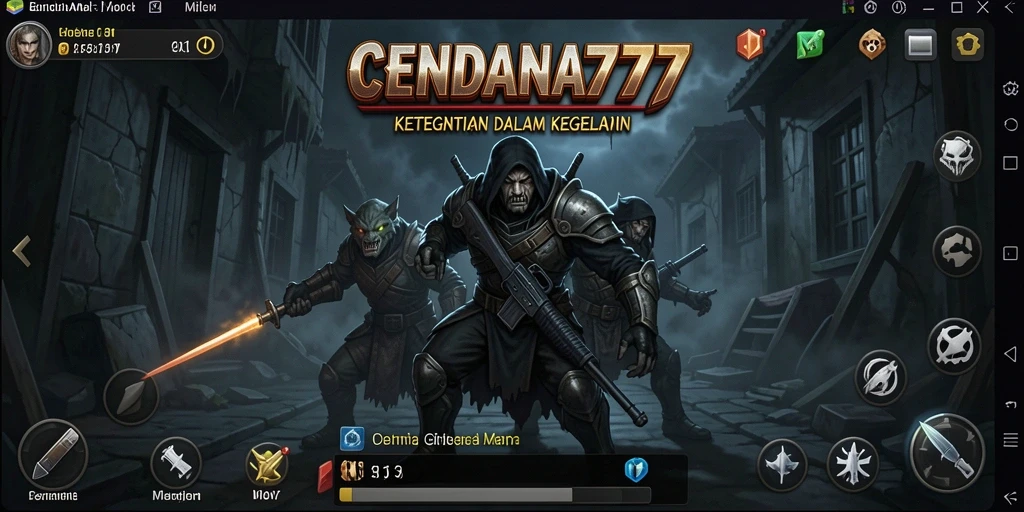 Screenshot gameplay CENDANA777 yang menampilkan suasana horror yang mendalam.
