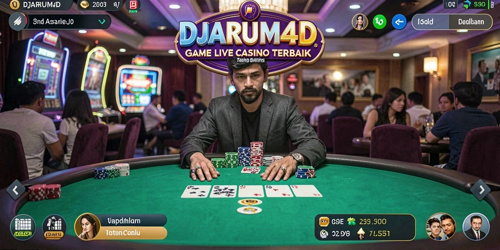 Screenshot DJARUM4D menampilkan dealer langsung dan permainan seru.
