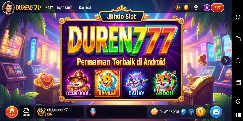 Screenshot DUREN777 menampilkan permainan Slot yang menarik dan penuh warna.