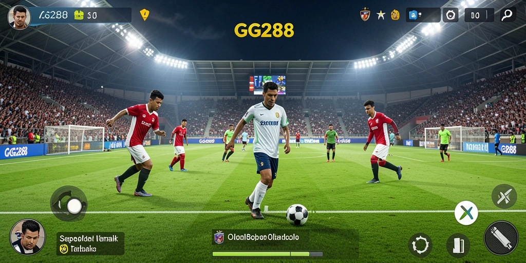 Tampilan menakjubkan dari gameplay GG288 yang menampilkan aksi sepak bola.
