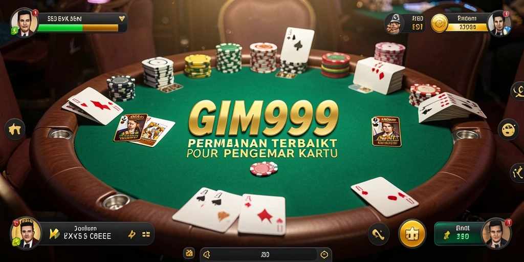 Tampilan gameplay Poker yang menegangkan dan seru di GIM999.