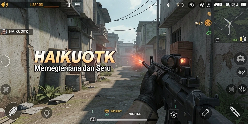 Screenshot gameplay HAIKUOTK yang menampilkan pertempuran tak terduga dan mendebarkan.