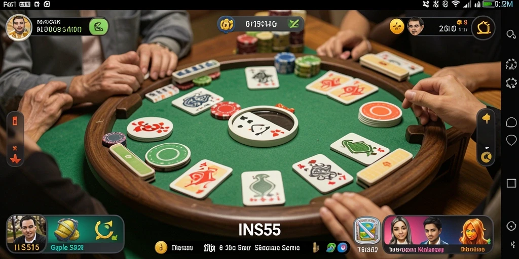 Tampilan gameplay seru gaple di INS55 yang menarik dan interaktif.