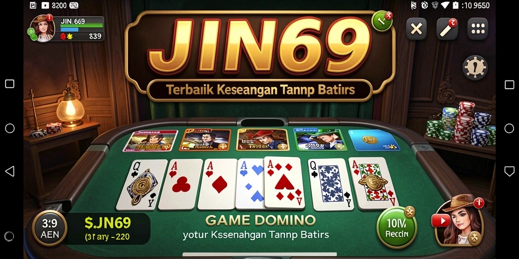 Tampilan menarik dari gameplay JIN69 dengan aksi seru Domino.