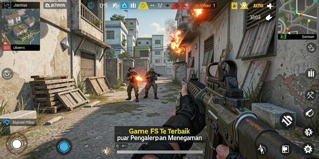 Screenshot gameplay JKTWIN menunjukkan pertempuran intens dengan grafis menakjubkan.