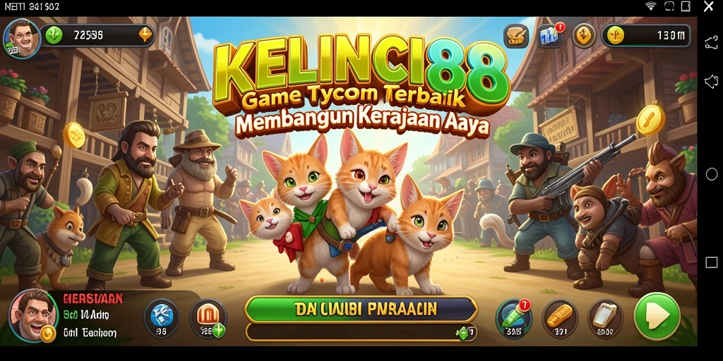 Menampilkan gameplay menarik dalam KELINCI88 dengan kelinci yang mengelola kerajaan.