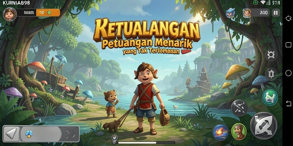 Tangkapan layar dari KURNIA898 menunjukkan momen mendebarkan dalam permainan petualangan.