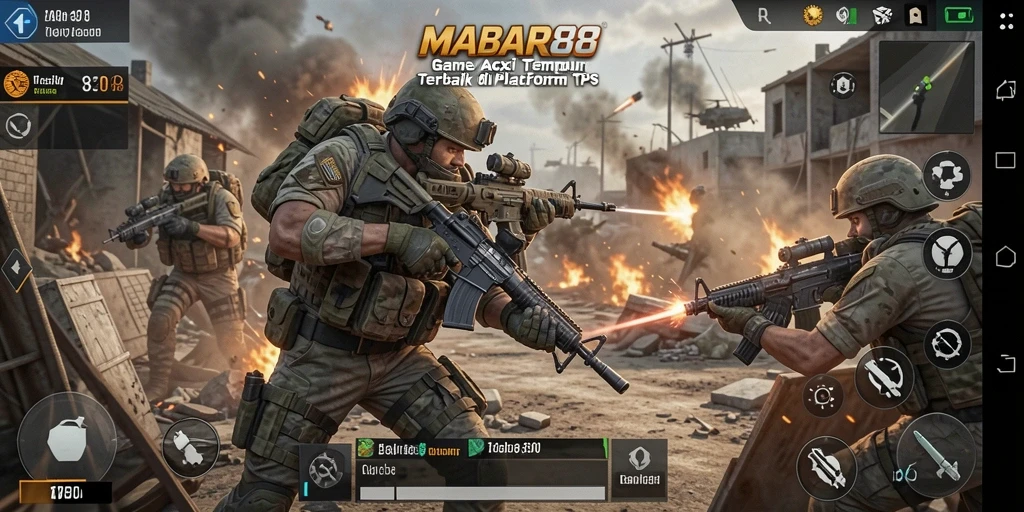Tampilan gameplay aksi tempur seru di MABAR88.
