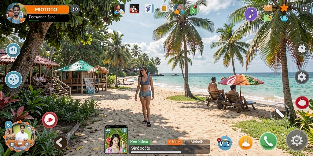 Tangkapan layar utama MIOTOTO menunjukkan gameplay yang ceria dan menarik.