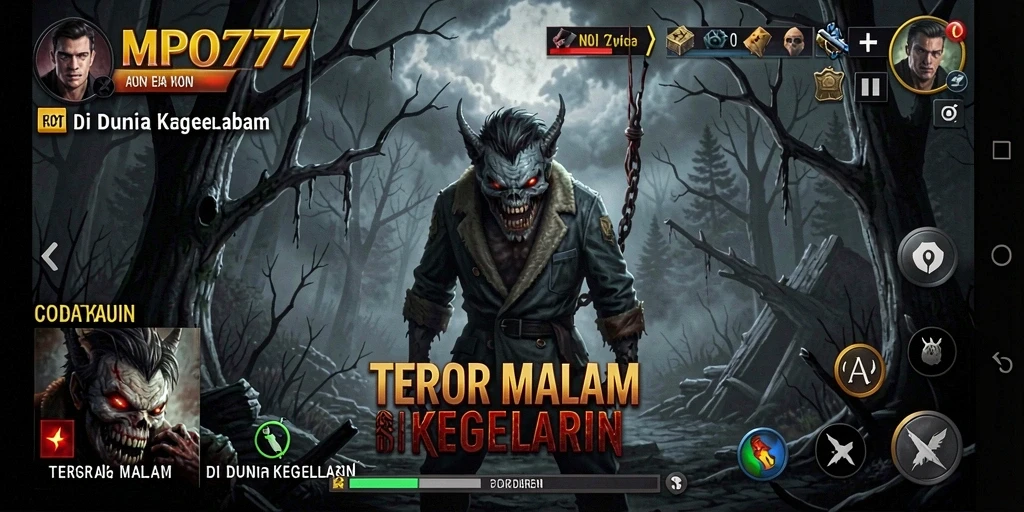 Tangkapan layar gameplay MPO777 menampilkan suasana Horror yang mencekam.
