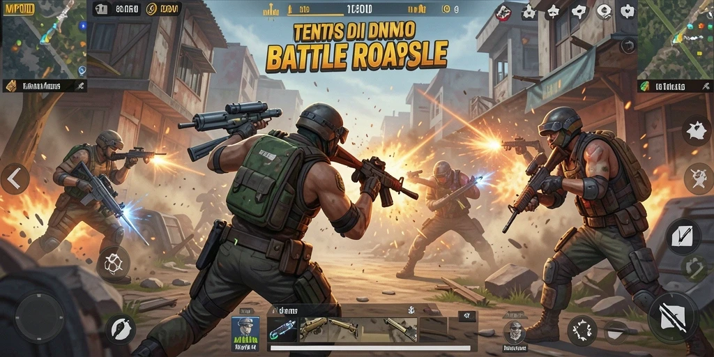 Gameplay Battle Royale yang seru dan mendebarkan dalam MPOID.