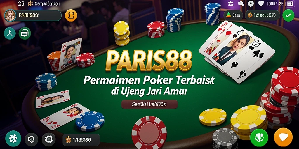 Tampilan gameplay PARIS88 yang menarik dengan taruhan poker menegangkan.