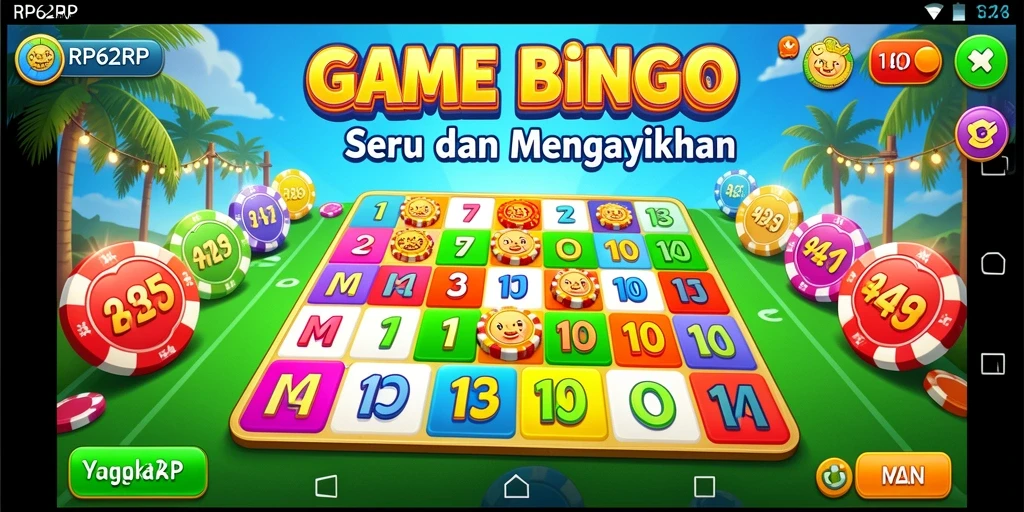 Menampilkan gameplay seru dari permainan Bingo di RP62RP.