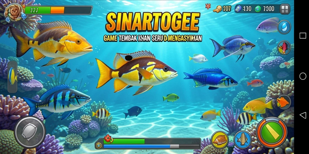 Gameplay seru dalam SINARTOGEL saat berburu ikan.