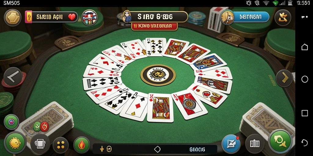 Tampilan gameplay SM605 yang menarik dengan suasana Gaple.