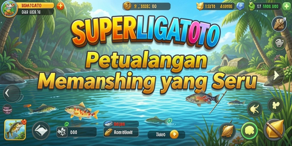Gameplay memancing SUPERLIGATOTO yang seru dan menakjubkan.