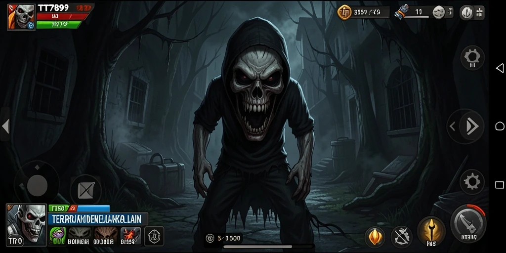 Screenshot menampilkan suasana gameplay yang mencekam dan menakutkan.