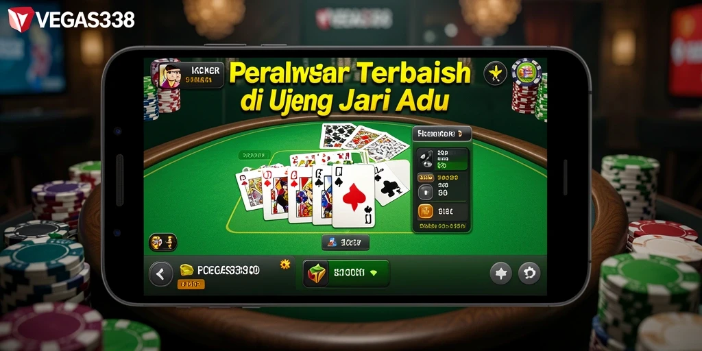 Screenshot permainan poker mendebarkan di VEGAS338.