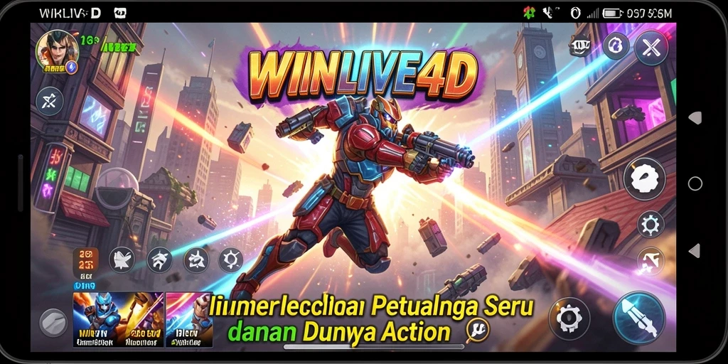 Tampilan mendebarkan dari gameplay WINLIVE4D yang penuh aksi.